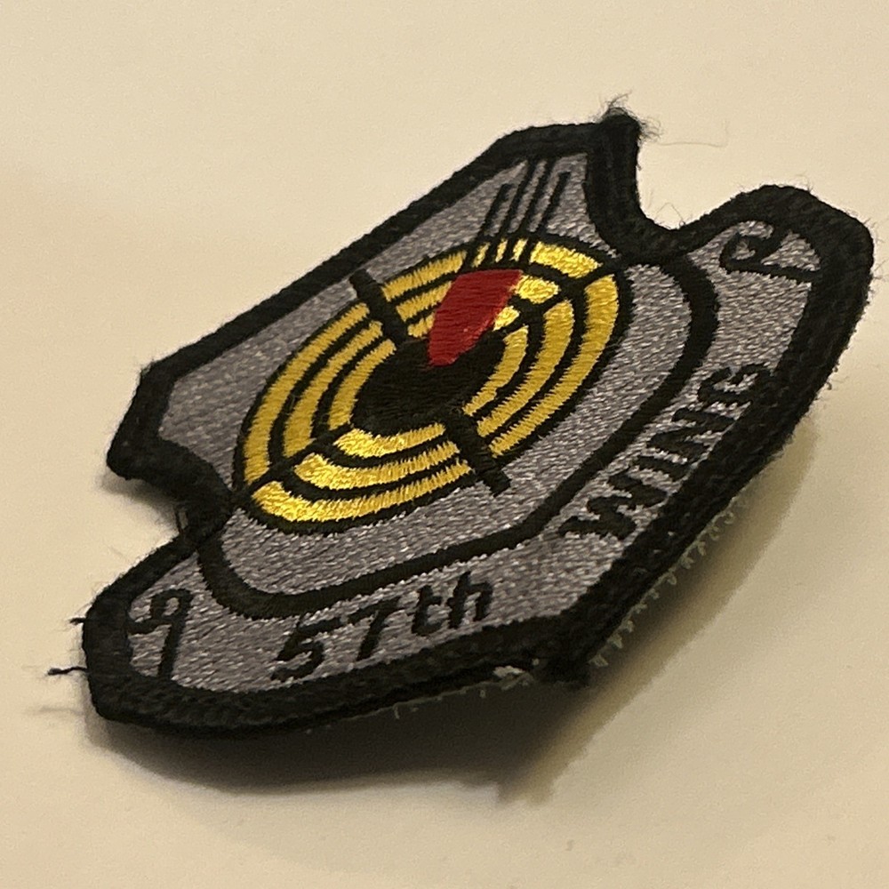 AUTHENTIC NELLIS AIR FORCE BASE 57th FIGHTER WING CREST EMBROIDERED JACKET PATCH
