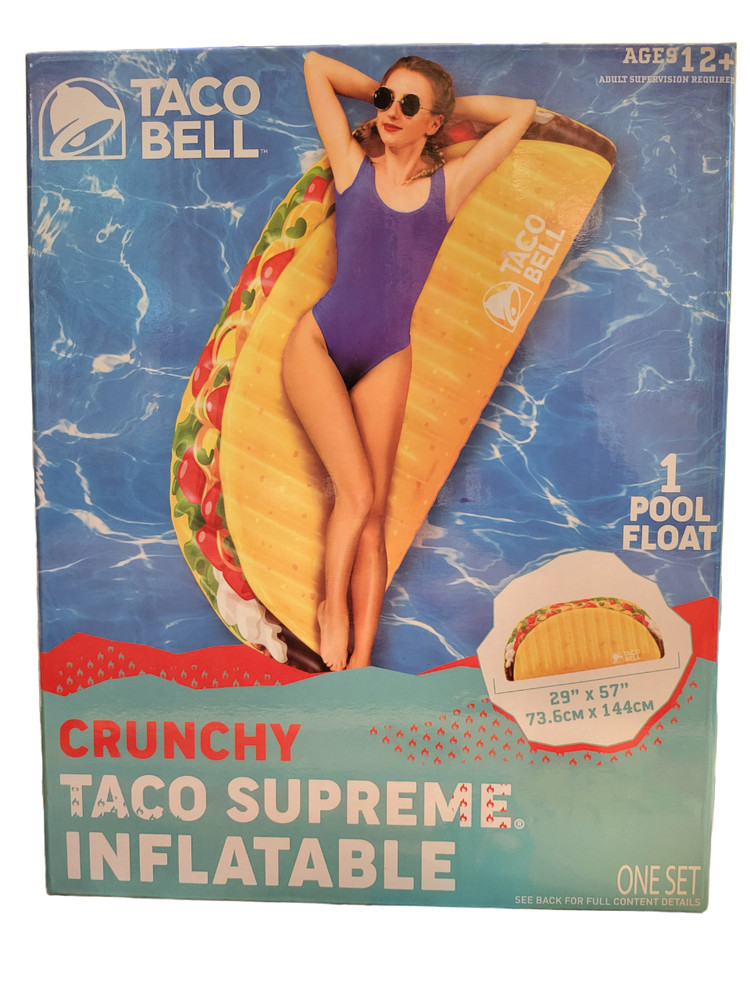 Taco Bell Crunchy Taco Supreme Inflatable Float - New