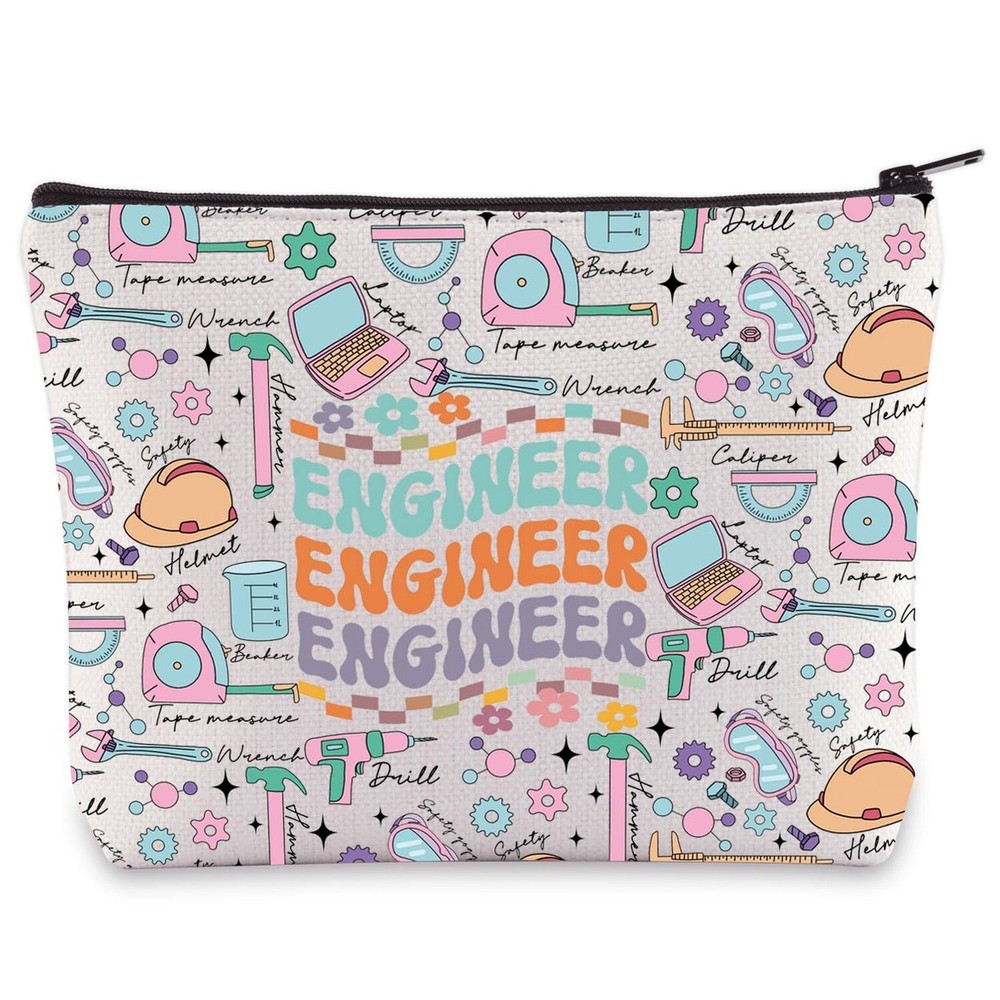 BWWKTOP Engineer Zipper Makeup Bag Future Engineer Gifts Engineering Professi...