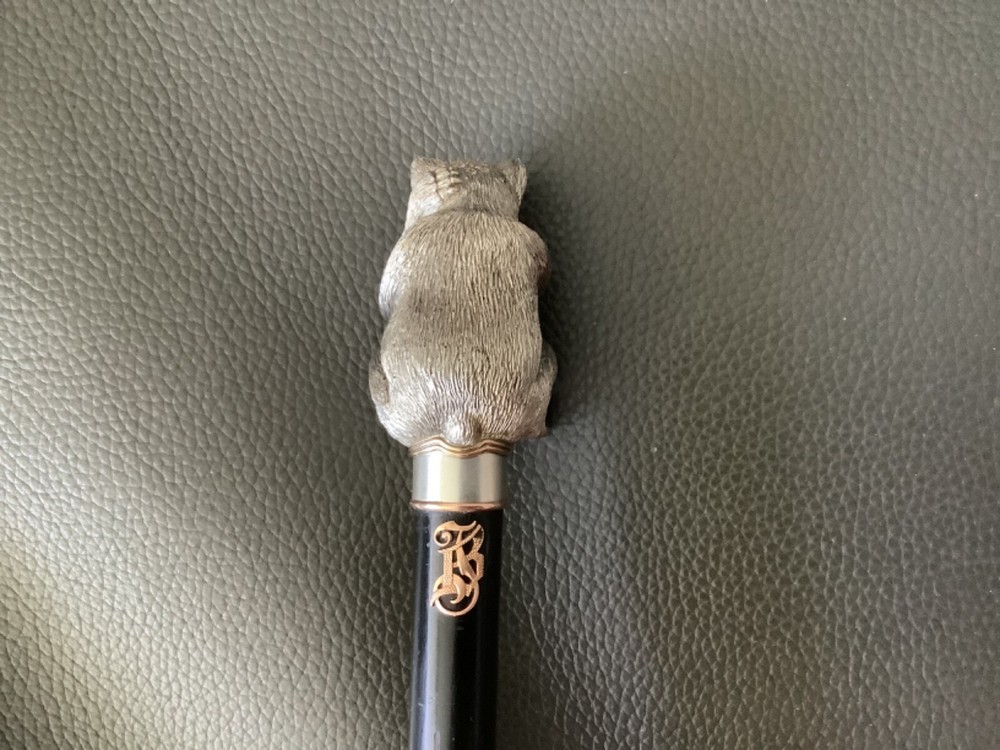 A Russian Silver Walking Stick