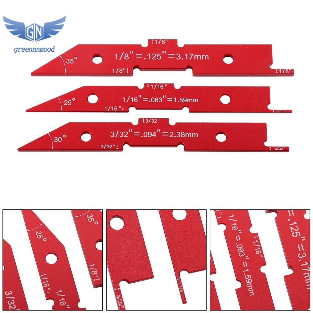 Router Table Setup Bars 14PCS Precision Aluminum Setup Blocks Height Gauge