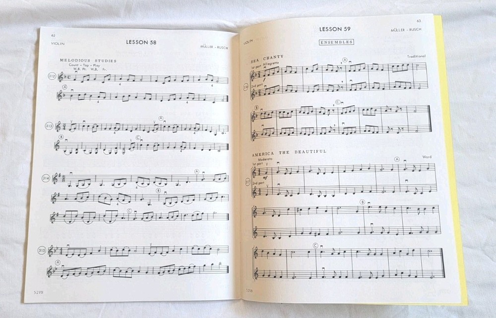 MULLER RUSCH STRING METHOD BOOK 2 Violin Learn Basics School Orchestra Technique