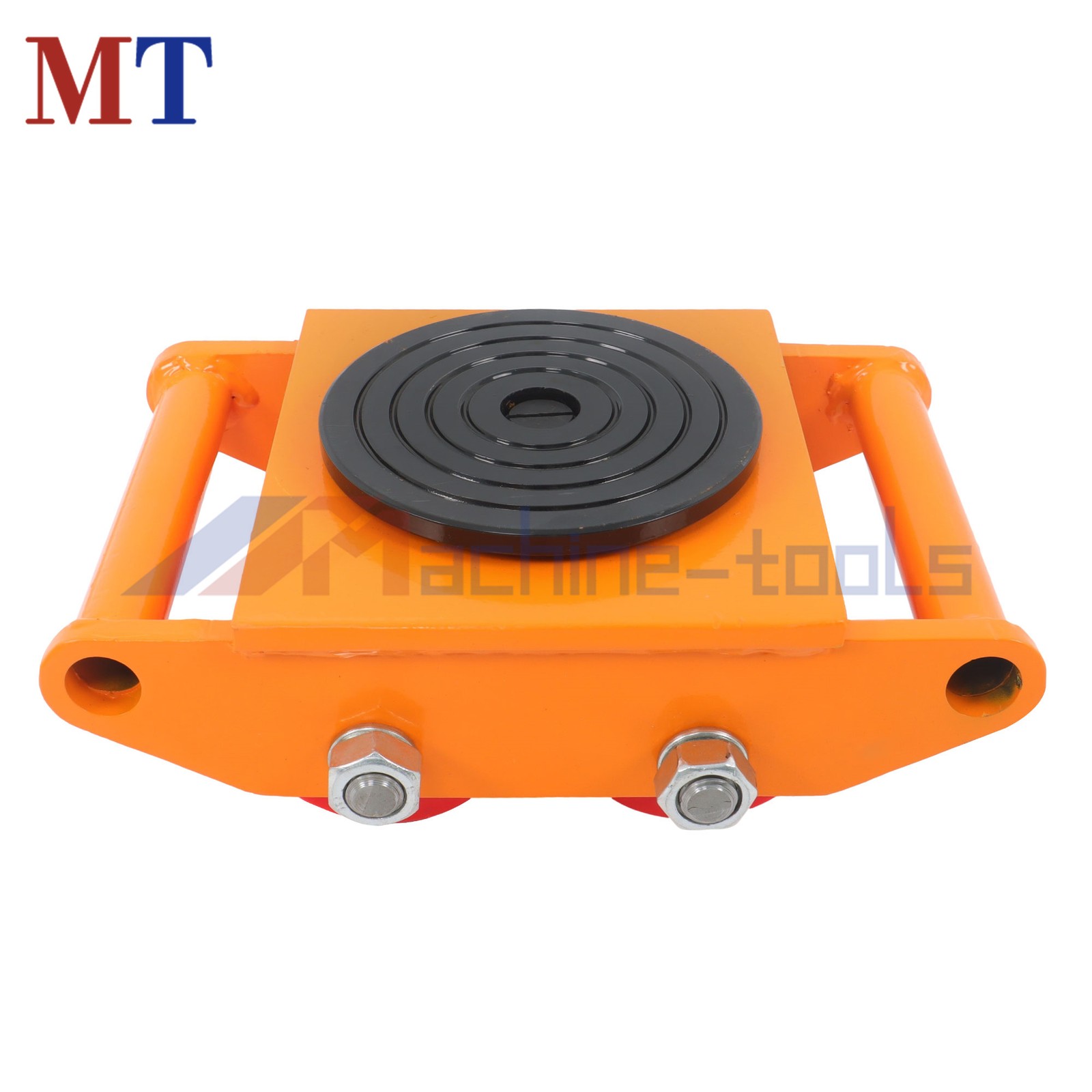 4 Pcs Heavy Duty Machinery Skates Dolly With Handle 6T/13200Lbs 360° Rotation