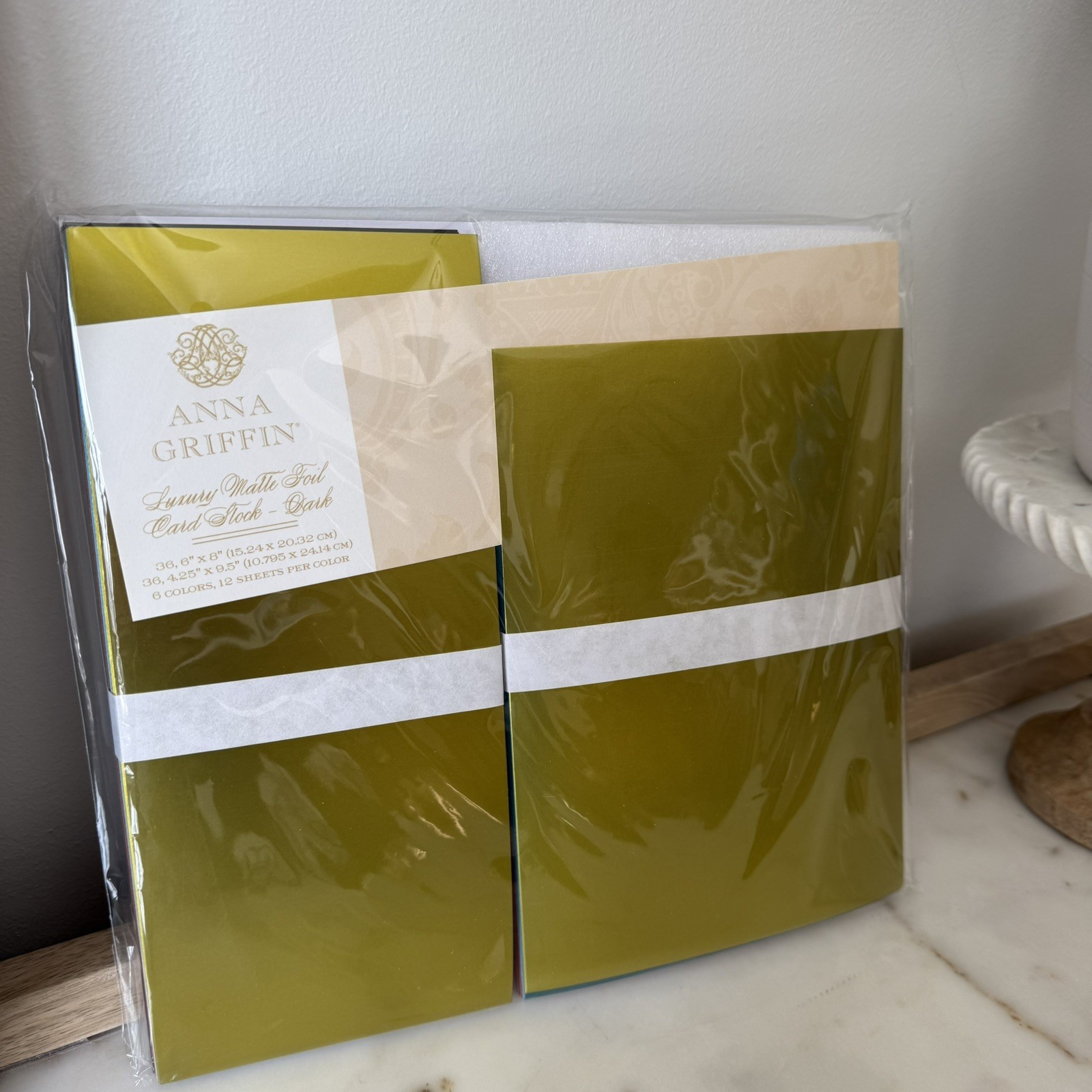 Anna Griffin Luxury DARK Matte Foil Cardstock! 72 Sheets in 2 sizes! 6 colors
