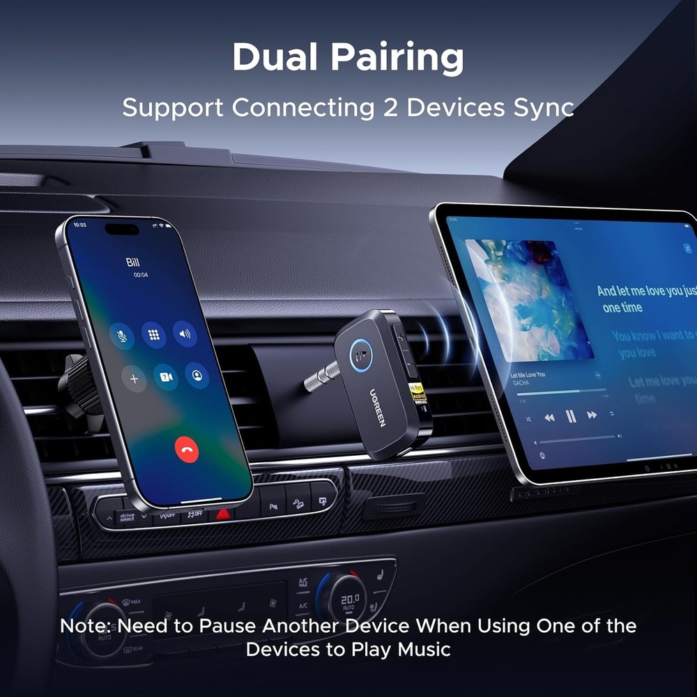 Hi-Res Wireless Audio Receiver - Bluetooth 6.0 Adapter with 17H Battery Life