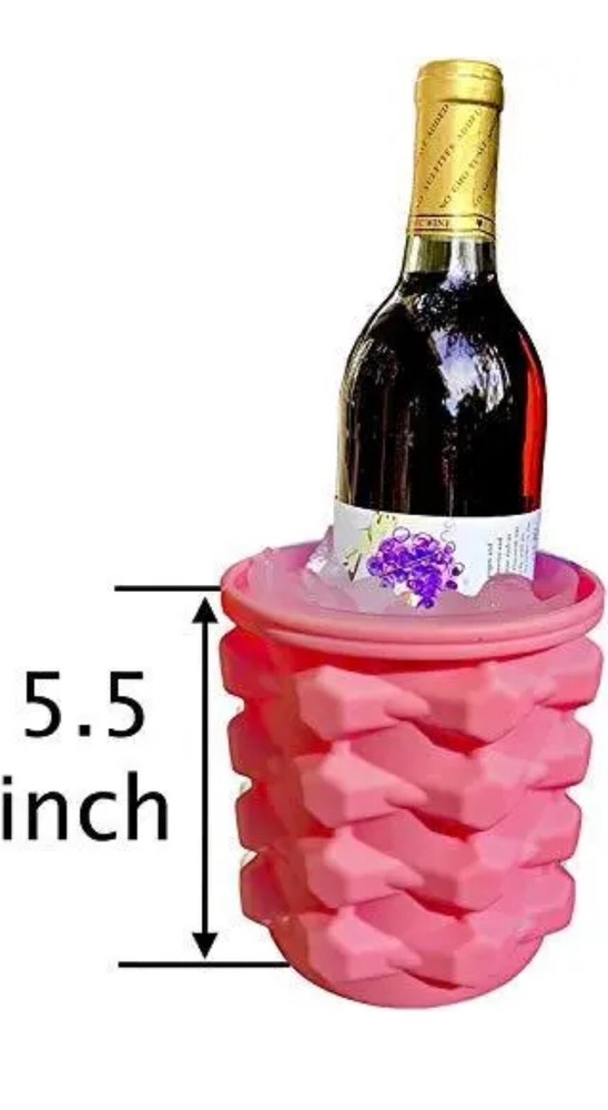 SILICONE ICE BUCKET (pink)