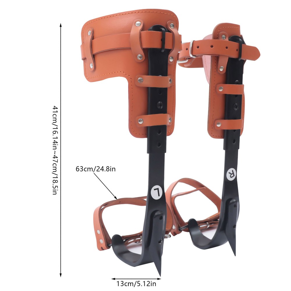 Tree Pole Climbing Spikes Pads Adjustable Climbing Hunting Climber Strap Spike
