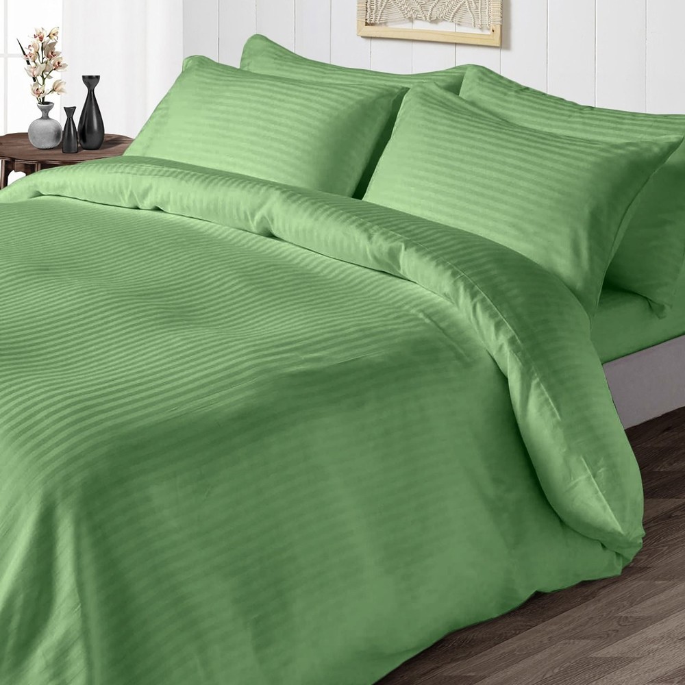 Soft Bedding 1000 - 1200 Thread Count 100% Cotton Moss Stripe Select Item