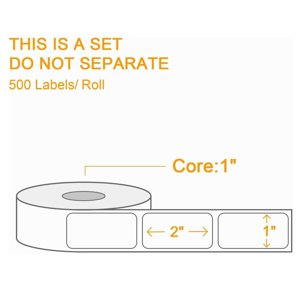 4 Rolls 1"x2" Warning Stickers This is a set do not separate Red Package Labels