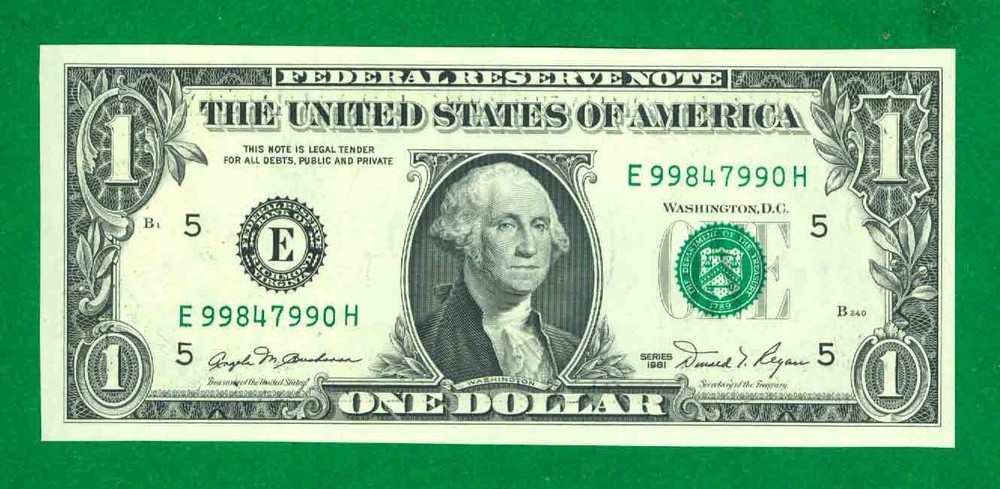 $1 1981 1 E/H BLOCK (w) RICHMOND CU. P-1. SHEET NOTE MULE