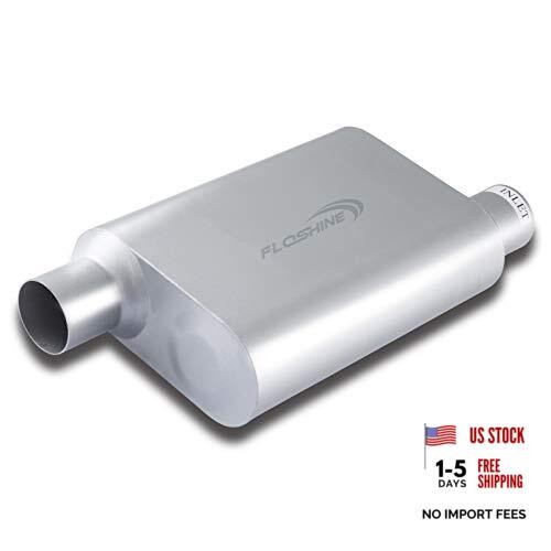 Universal Mufflers, Two Chamber 2.5'' offset inlet (ID) 2.5'' offset 2.5"
