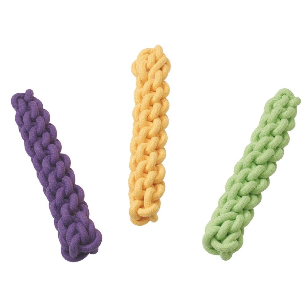 Spot Assorted Rope/Rubber Knotical Tuff Stick (Pack of 5)