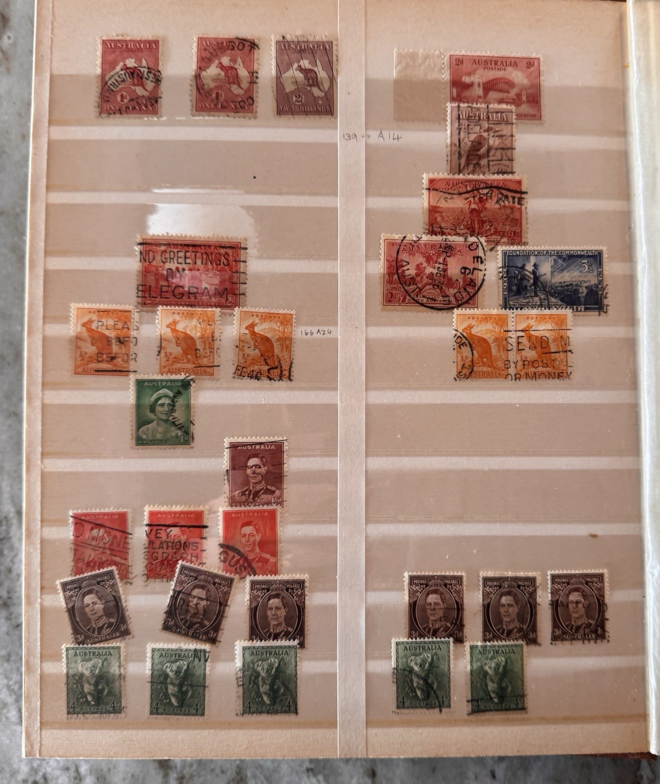 Australia Stamp Album. 1940’s - 70. SG, well populated. Roos, Royalty, Sport…