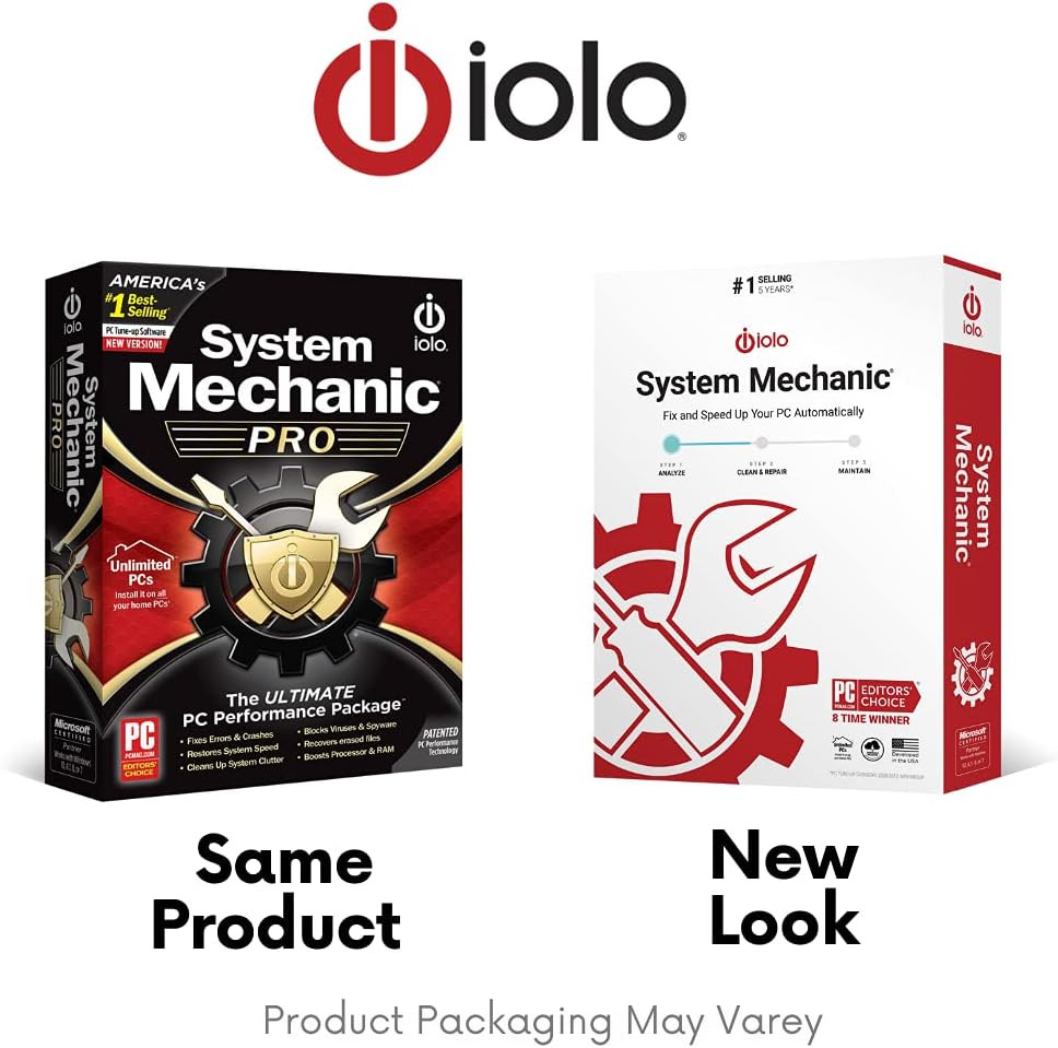 Iolo - System Mechanic Pro, Computer Cleaner for Windows, Blocks Viruses and Spy