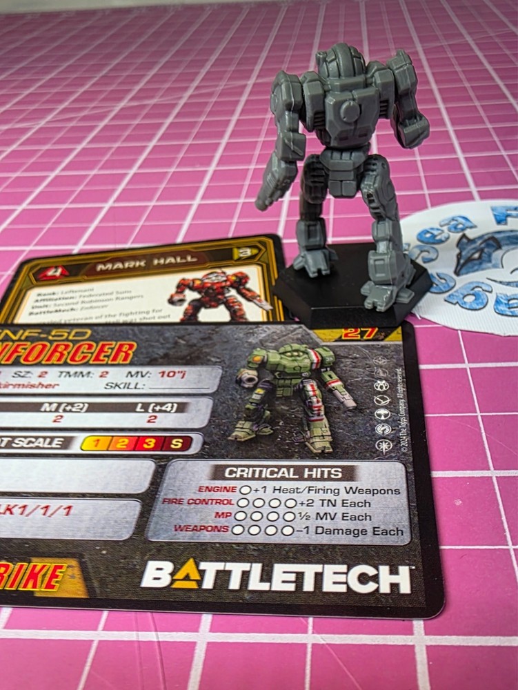 BattleTech Enforcer Mech -- Davion Cavalry Lance + Cards