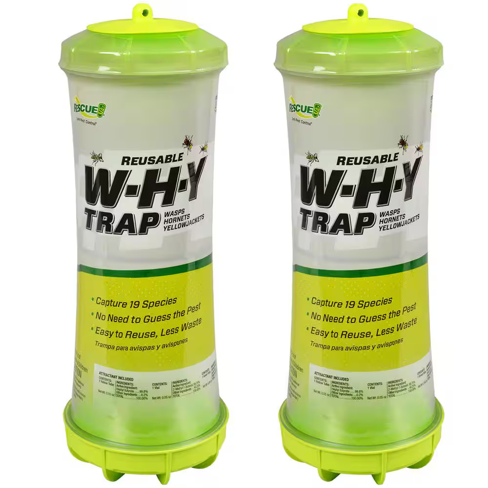 WHY Trap for Wasps, Hornets and Yellowjackets (2-Pack)