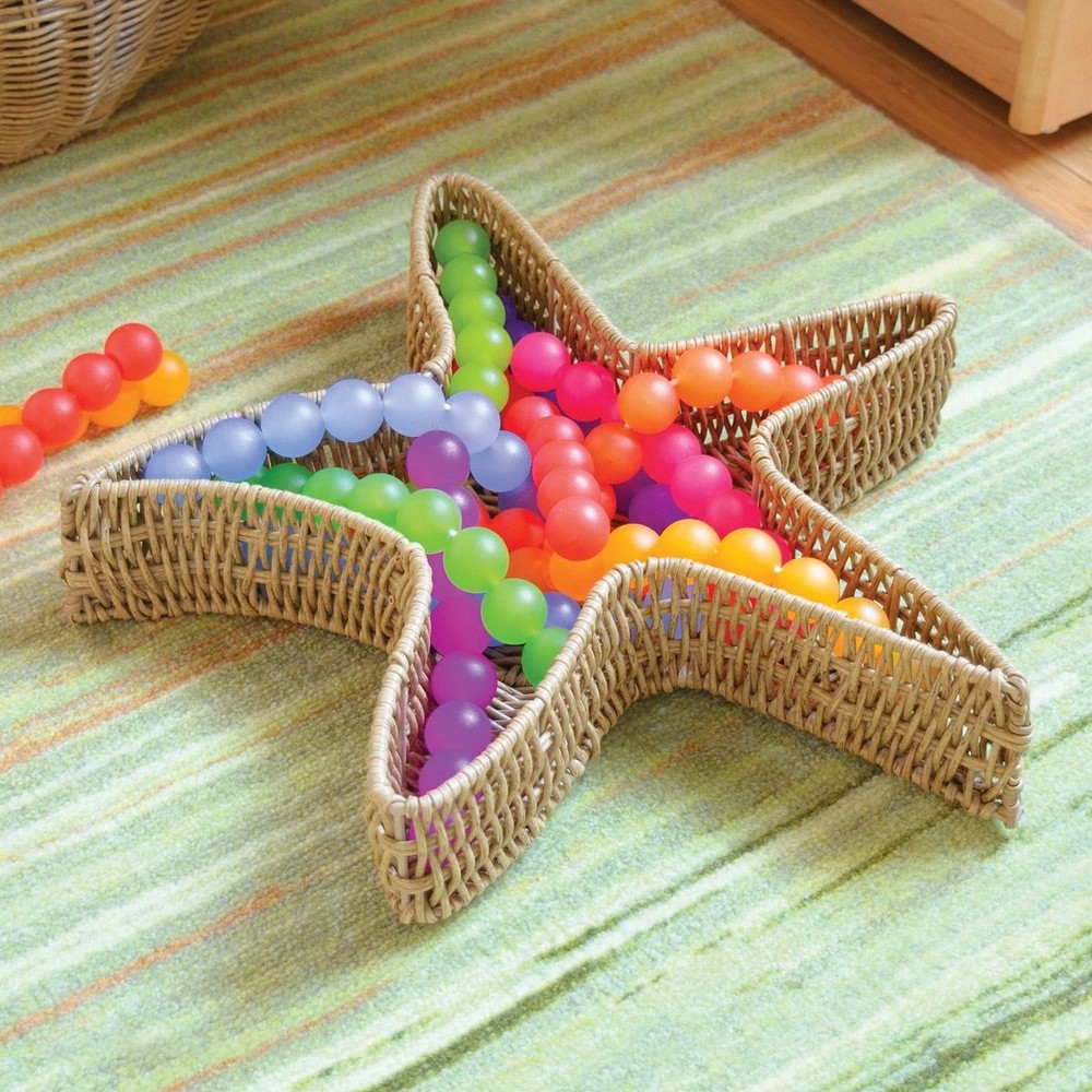 Kaplan Early Learning Starfish Washable Wicker Basket