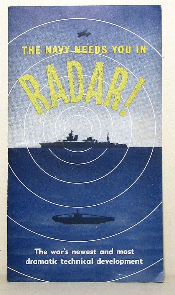 WWII 1944 Navy Needs You in Radar recruitment brochure