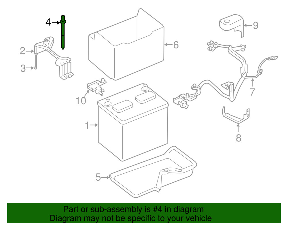 Genuine Subaru Battery Bolt 82161al00a
