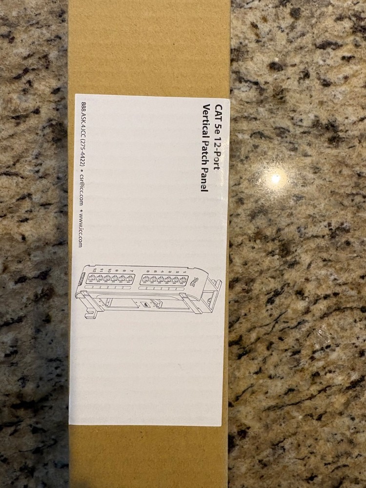 ICC 12 PORT CAT5E VERTICAL PATCH PANEL - ICMPP12V5E