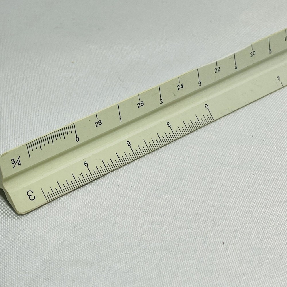 Triangular Architect Drafting Service Ruler #1201 Made In Japan Vintage
