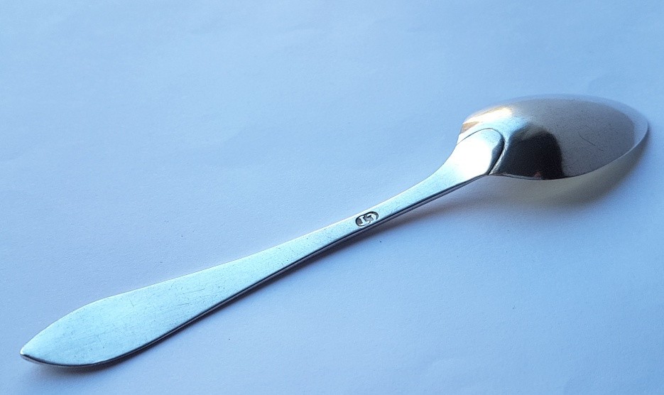1. By 2. Teaspoon / - / Spoon, Silver, Um 1850 K312