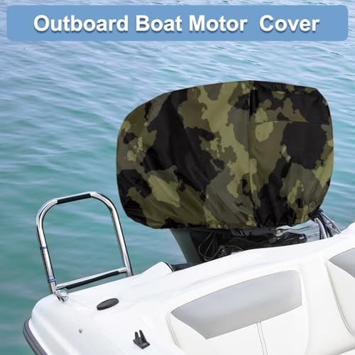 Camo Boat Motor Cover Waterproof Outboard Motor Cover Suitable for Camouflage