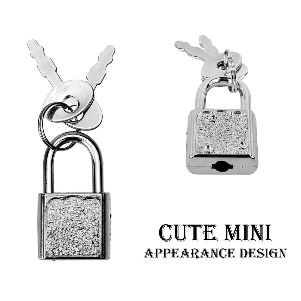 5 Pack Mini Diary Padlock, Small Locks with Keys, Tiny Luggage Locks for Trav...