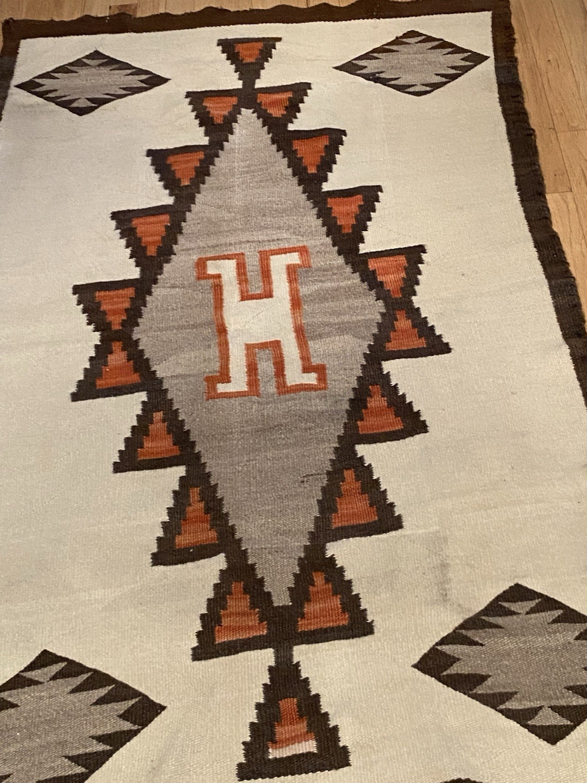 Antique Navajo Trading Post Rug Ganado Western Reservation 1915 Native American