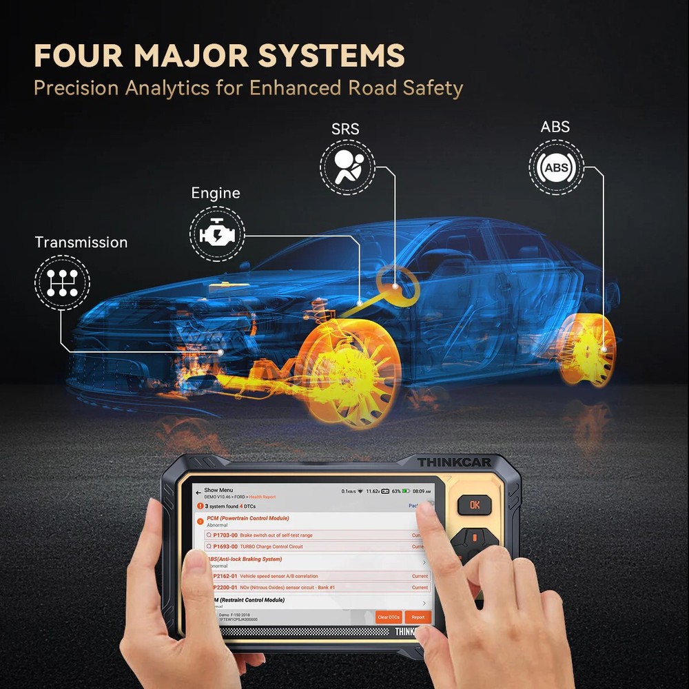 2026 ThinkScan 662 OBD2 Scanner Engine ABS,SRS,Engine,Transmissi Diagnostic Tool