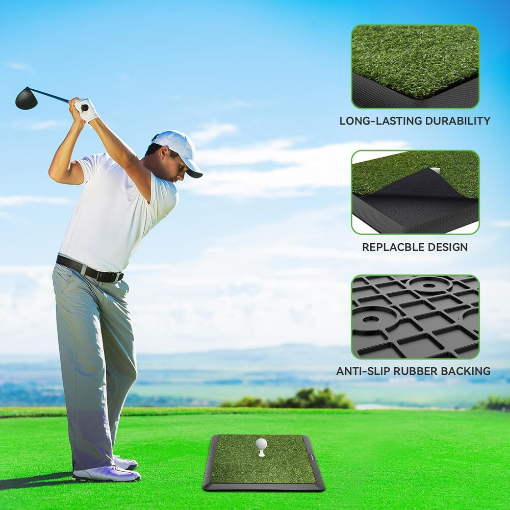 Golf Hitting Mat | Golf Training Mat for Swing Path Feedback/Detection Batting |