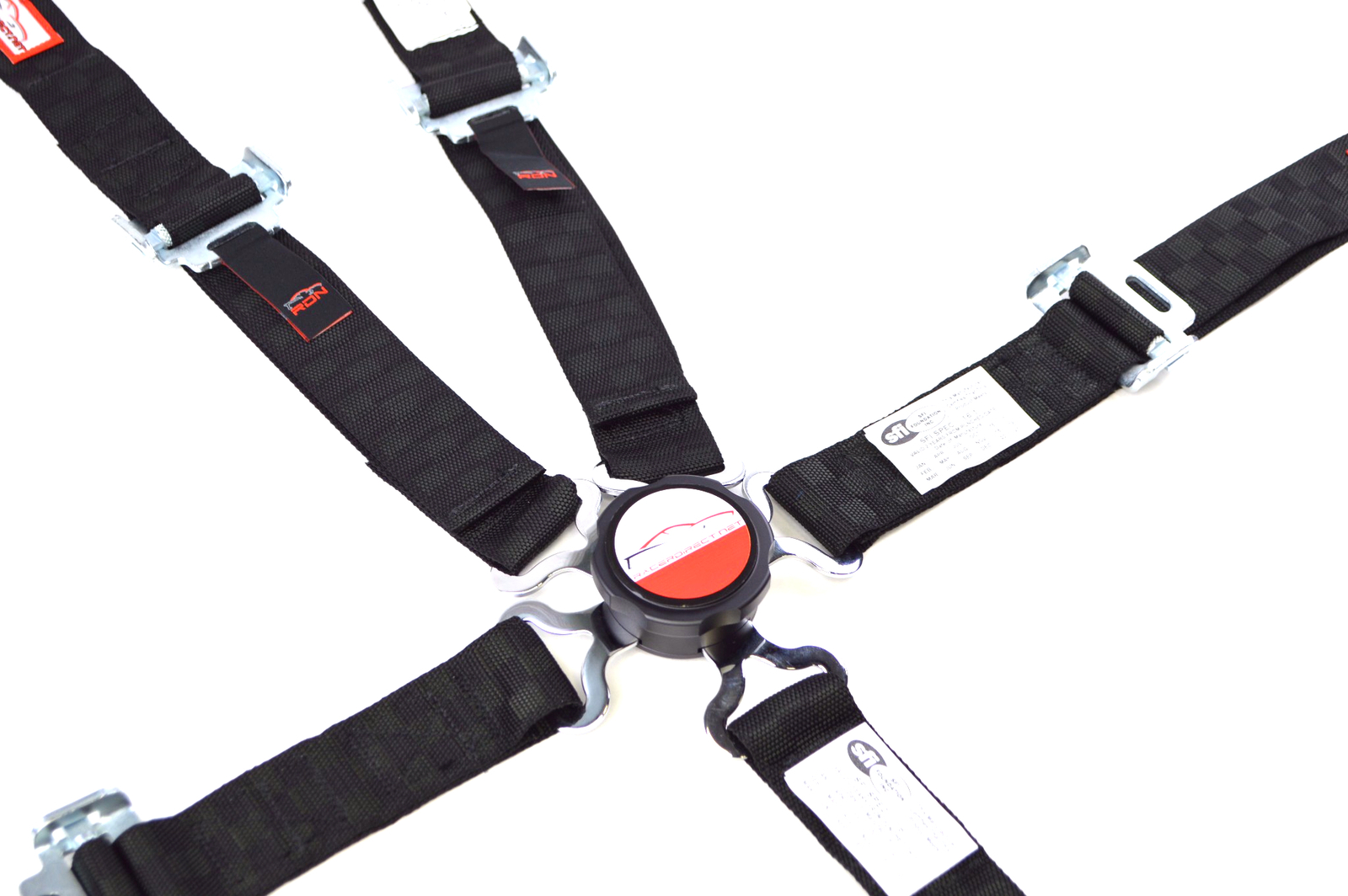 JR RACING HARNESS 2" SFI 16.1 UNIVERSAL CAM LOCK BLACK CHECKERBOARD RACERDIRECT