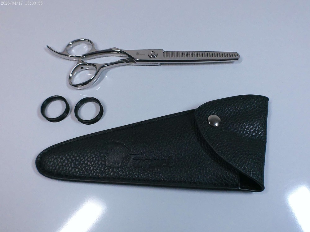 Fagaci Razor Thinning Shears with Case & Accessories. Left Hand.