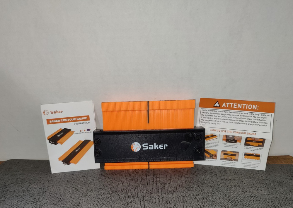 Saker Contour Gauge (5 Inch) Profile Tool-Adjustable Lock Duplicates Any Shape
