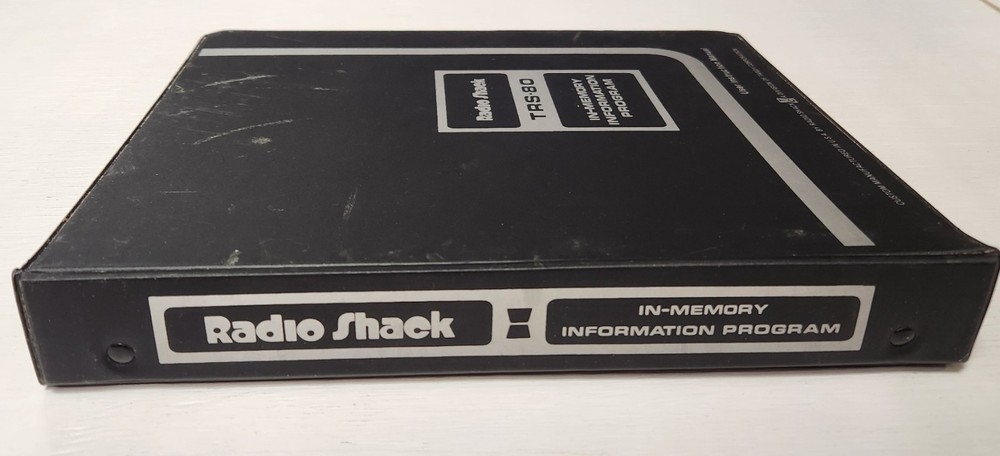 Radio Shack TRS-80 In-Memory Information Program 26-1502 1979 Tandy
