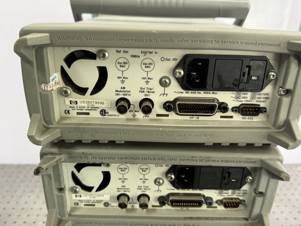 HP 33120A 15MHz Function Arbitrary Waveform Generator Tested Output Qty 5