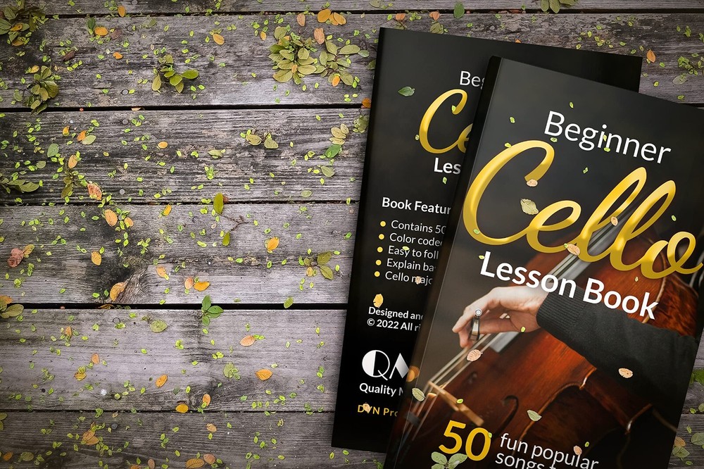 Beginner Cello Lesson Book, 50 Amazing & Popular Songs, Color Coded Notes