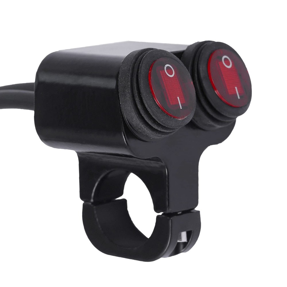 Waterproof Motorcycle ATV 7/8″ Light Bar Switch，Handlebar Double Control Kill...