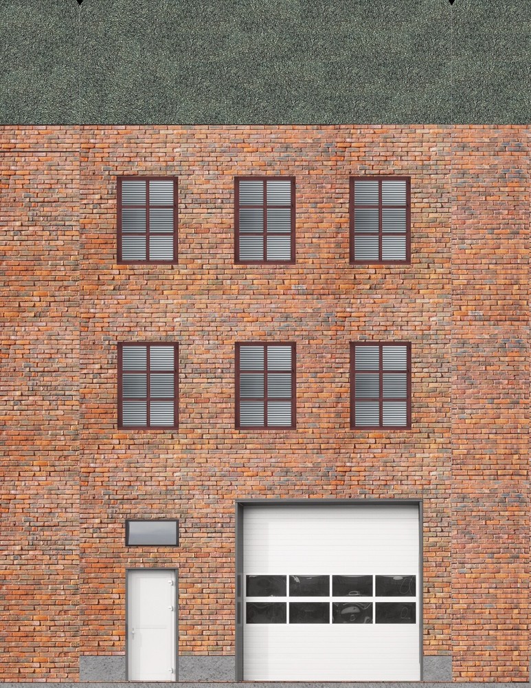 10 Strorefront Rear Side Flat Buildings for Backgrounds for O Scale Train Layout