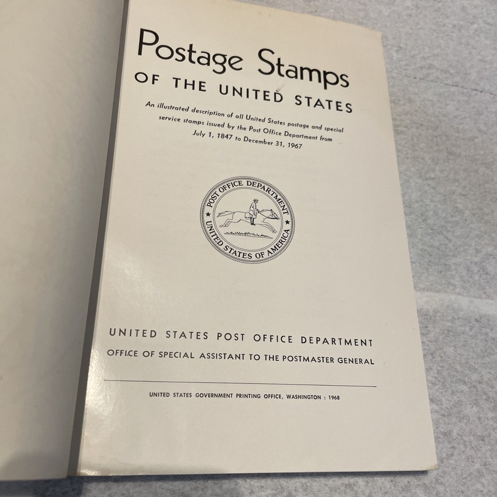 1847-1967 UNITED STATES POSTAGE STAMPS POST OFFICE POSTMASTER BOOK 276 PGS EX