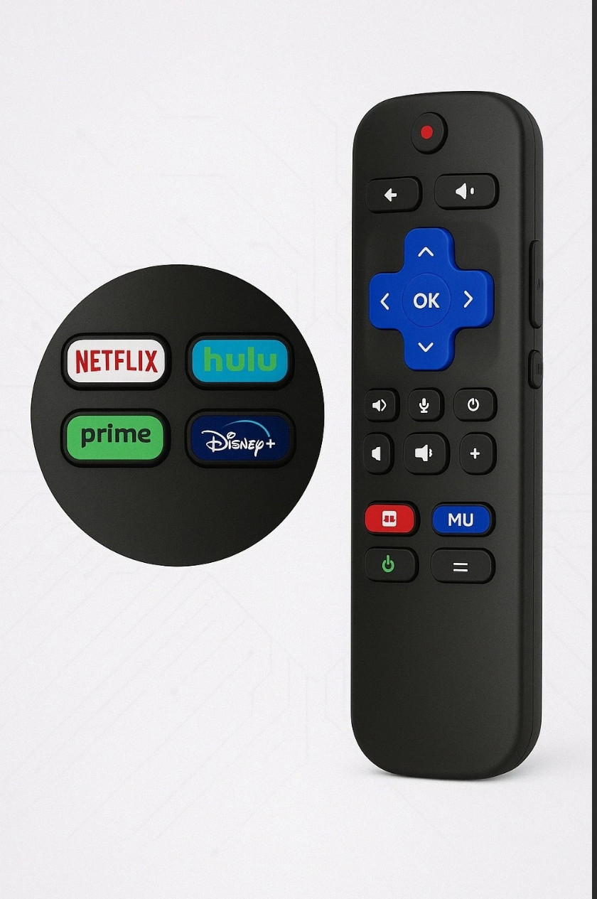 New Replacement Remote for Roku TV TCL Sanyo Element Haier RCA LG Onn Philips JV