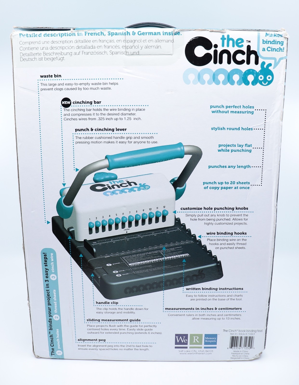 The Cinch We R Memory Keepers Book Binding Machine Tool New *US TARIFF PAID