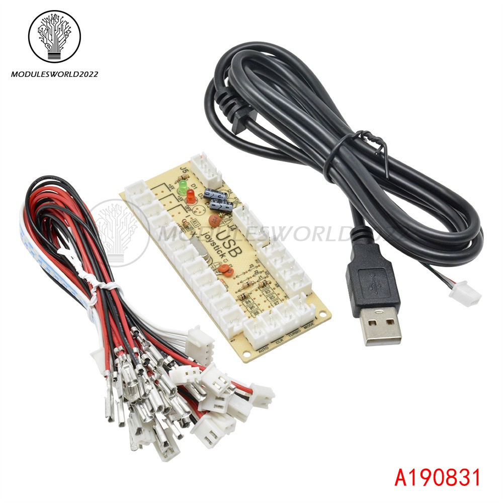 Zero Delay Arcade USB Encoder PC to Joystick Button For MAME Fight Stick Control