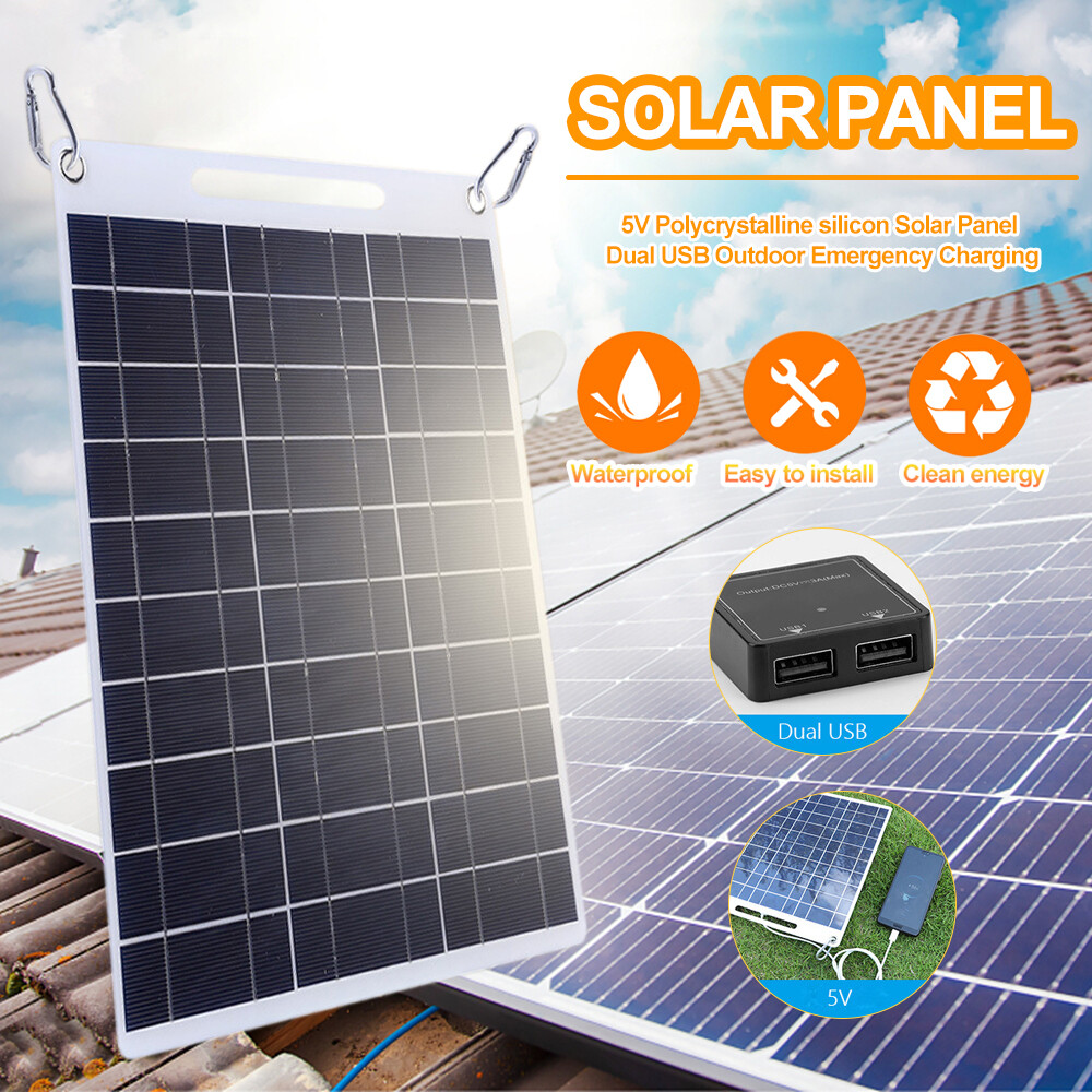 Solar Panel 12V Polycrystalline Silicon Solar Charging Panel Kit Outdoor