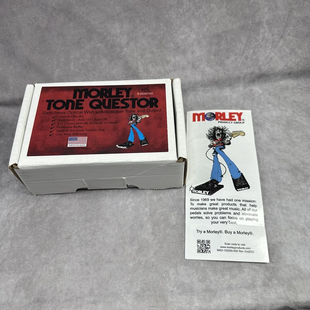 Morley Tone Questor Wah Effects Guitar Pedal Wizard BOX & INSERTS ONLY