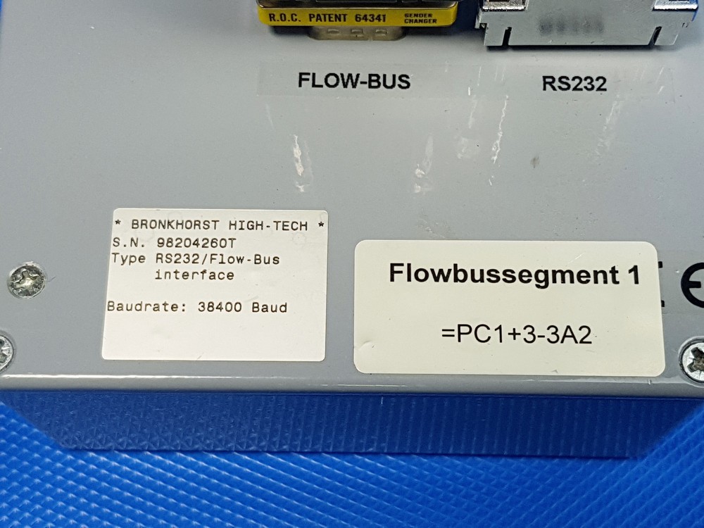 Bronkhorst High Tech RS232 Flow-BUS Interface Box 38400 Baud Rate Used