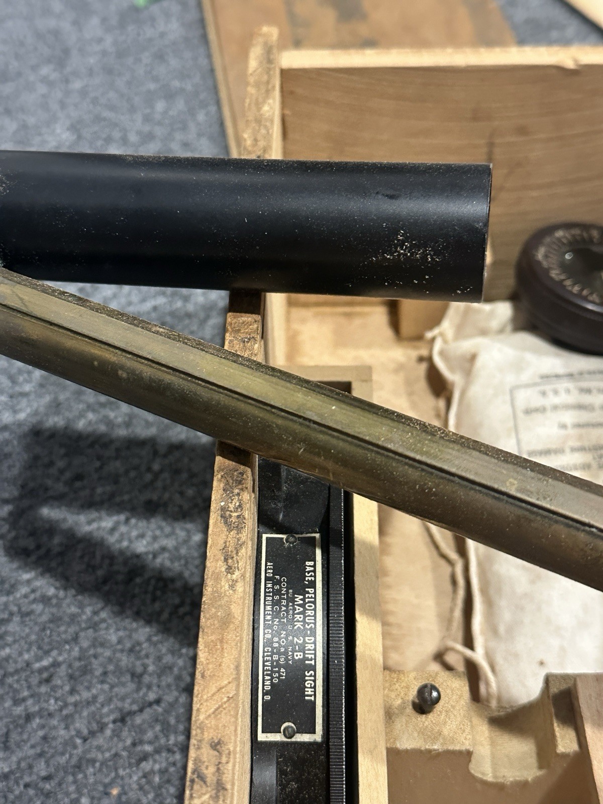 WWII U.S. Navy Pelorus Drift Sight Mark 2B Aero Instrument Co. Complete Antique