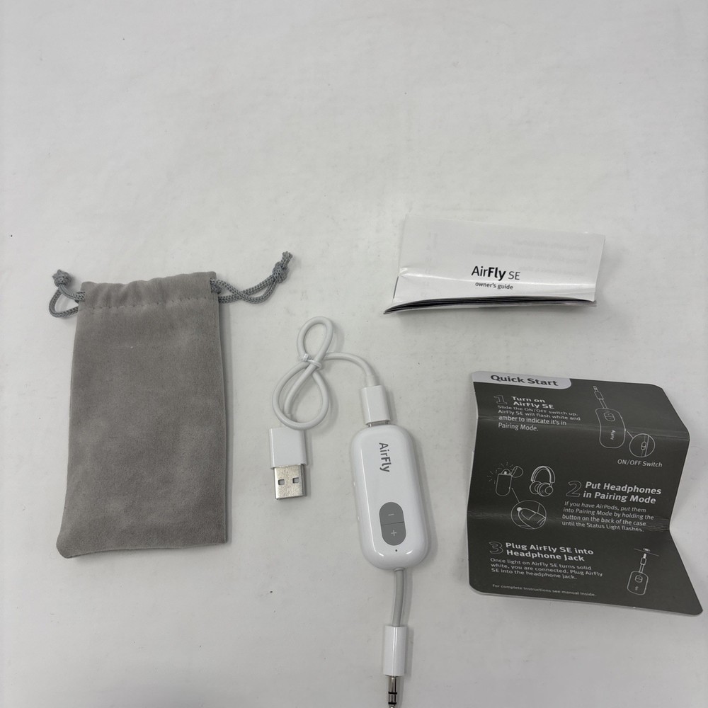 Twelve South AirFly SE White Portable Bluetooth Wireless Audio Transmitter