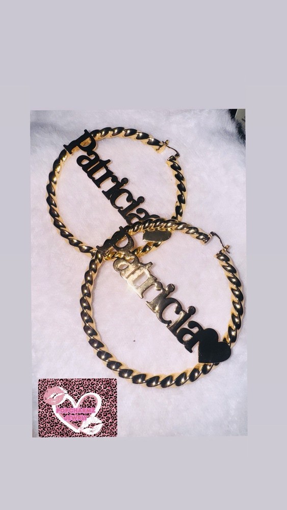 Beautiful Custom name plate Earrings , Fully customizable