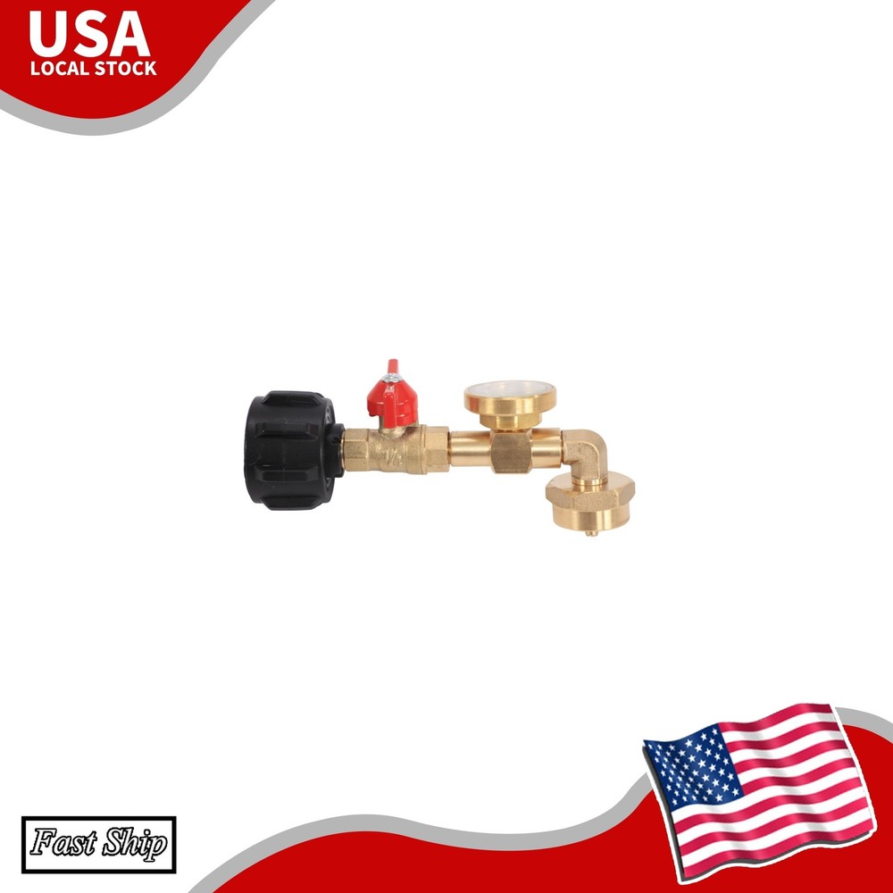 With Gauge & Control Valve Propane Refill Adapter for Bottles